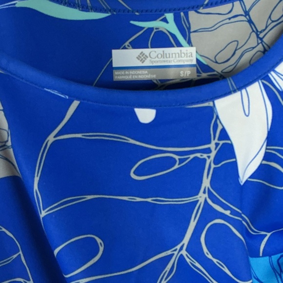 Columbia Blue Floral Sleeveless Swim Dress - Picture 5 of 5